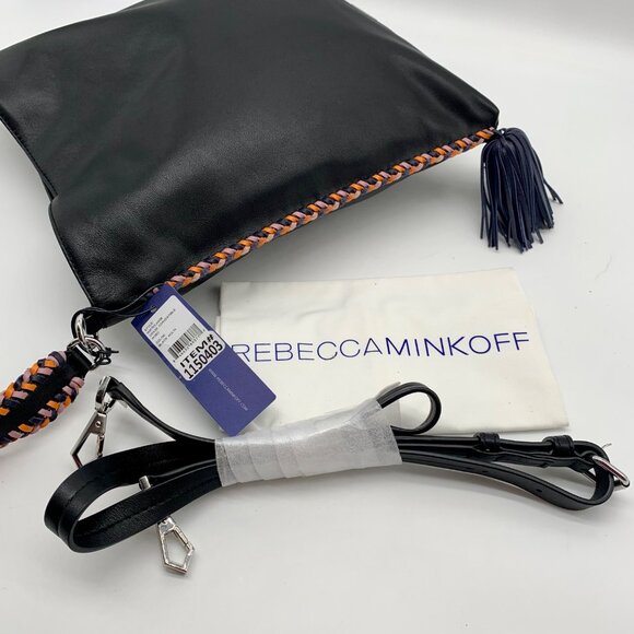 Rebecca Minkoff Black Leather Chase Convertible Hobo Bag - Picture 11 of 11